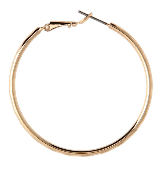 Gold 14K Gold Medium Wire Hoop Earrings