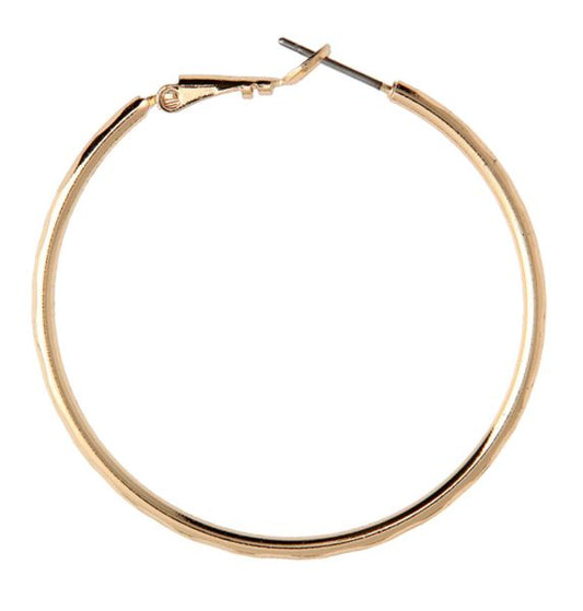 Gold 14K Gold Medium Wire Hoop Earrings