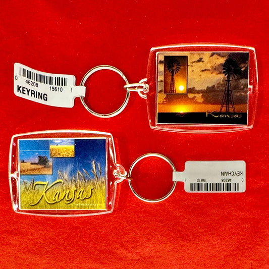 Kansas Wheat/Kansas Sunset Keychain