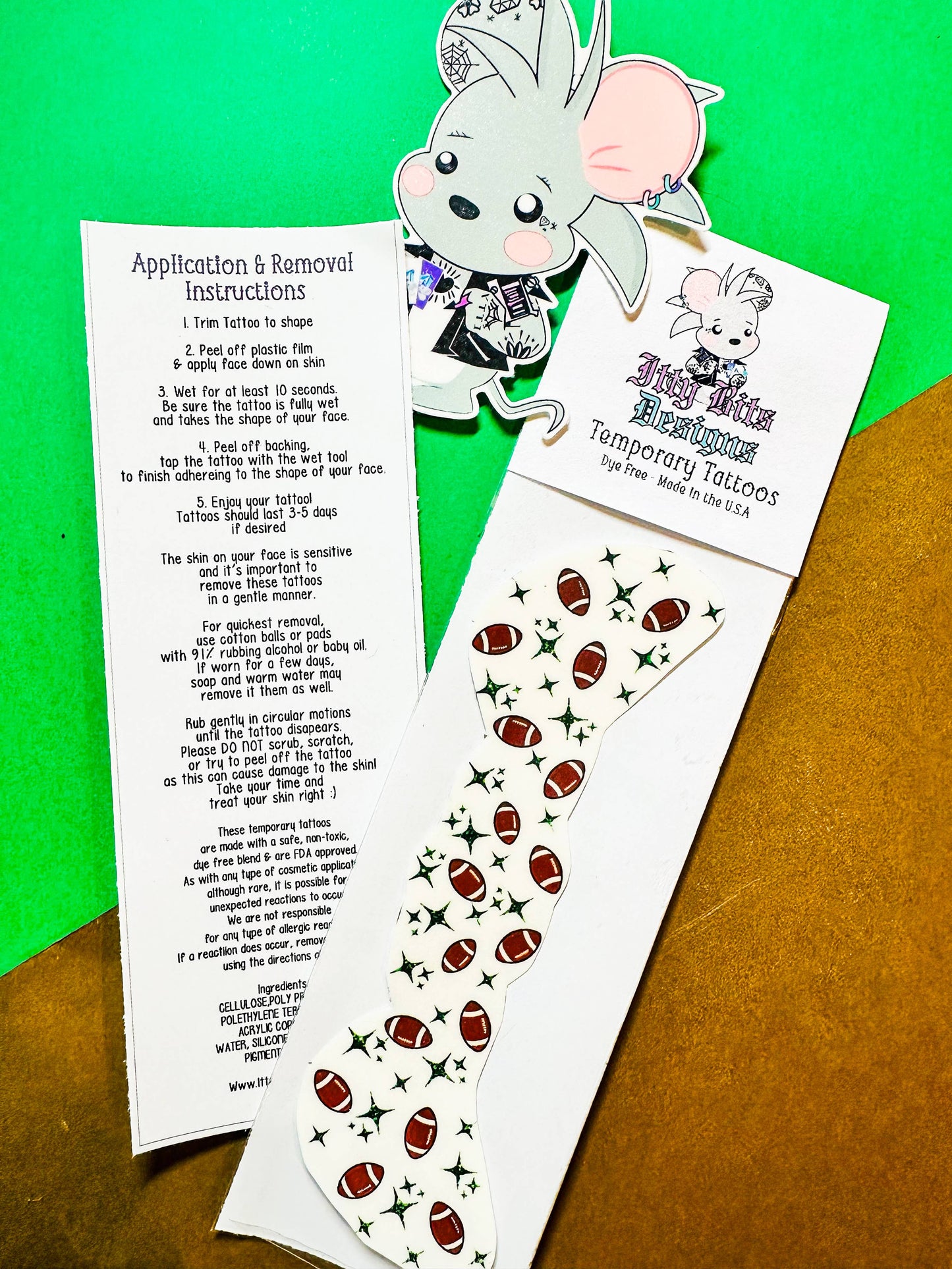 Football Freckle Temporary Tattoos