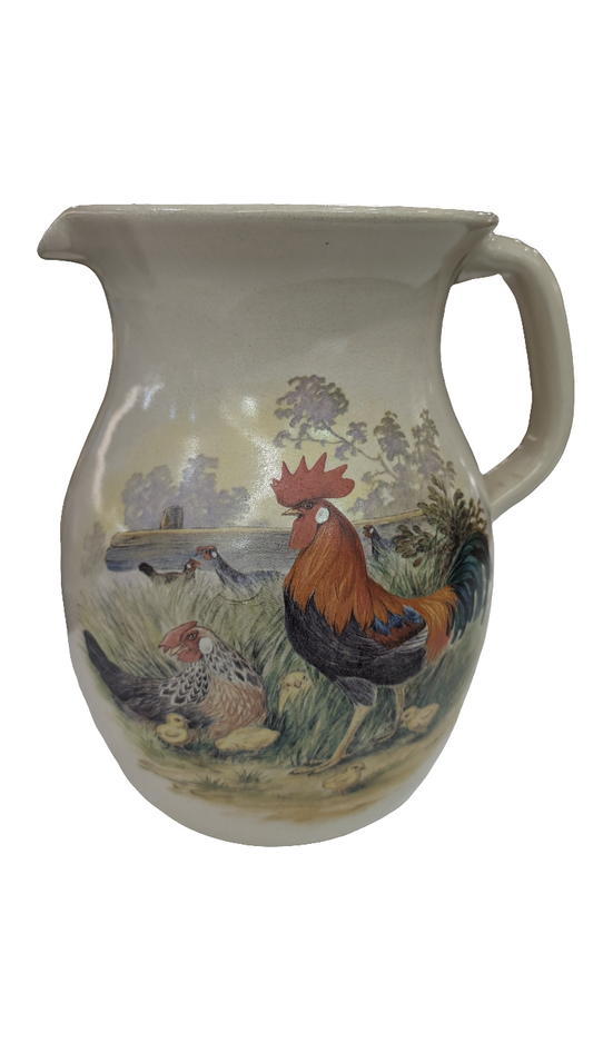 Shakers & Thangs Crock Pitcher with Rooster and Hens