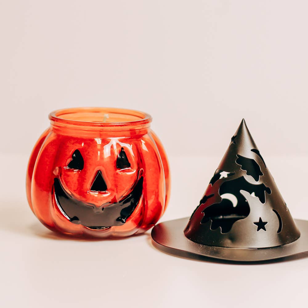Punky - Pumpkin Jack-O-Lantern Candle – (10oz.) – Orange Cinnamon Clove