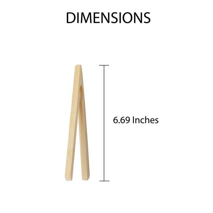 Bamboo Toast Tongs – 6.5in Heat-Safe Toaster Tool