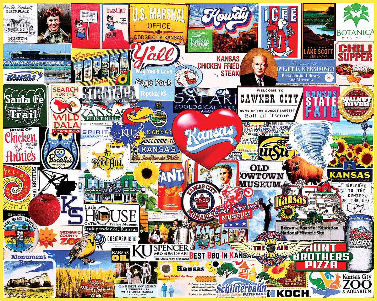 I Love Kansas - 1000 Piece Jigsaw Puzzle