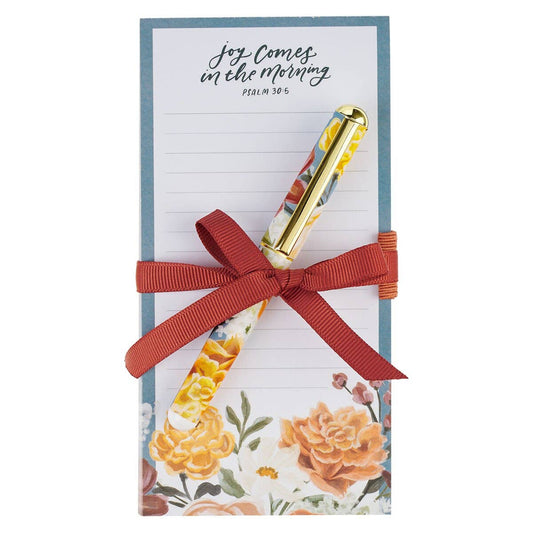Magnetic Shopping List w/pen Joy Comes in the Morn Ps 30:5