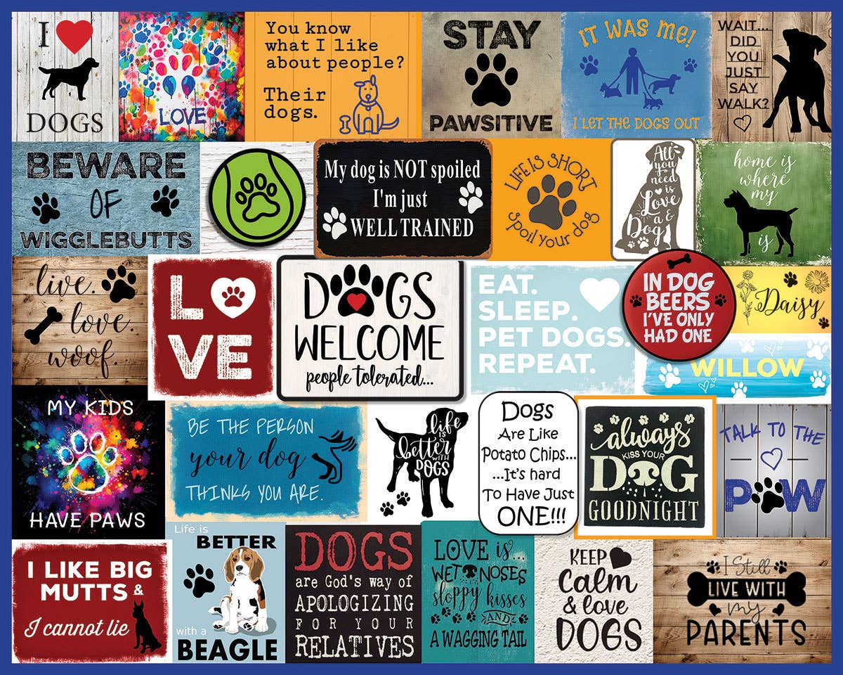 I Love Dogs - 1000 Piece Jigsaw Puzzle