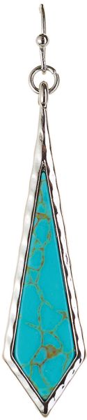 Silver Turquoise Kite Earrings