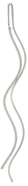 Silver Twisty Texture Ear Threader Earrings