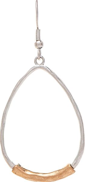 Two-Tone Teardrop Earrings