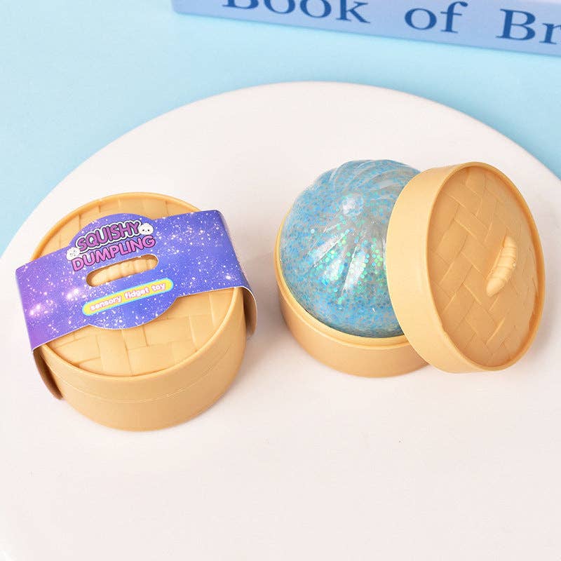 Glitter Squishy Dumpling Stress Ball Sensory Fidget Toy