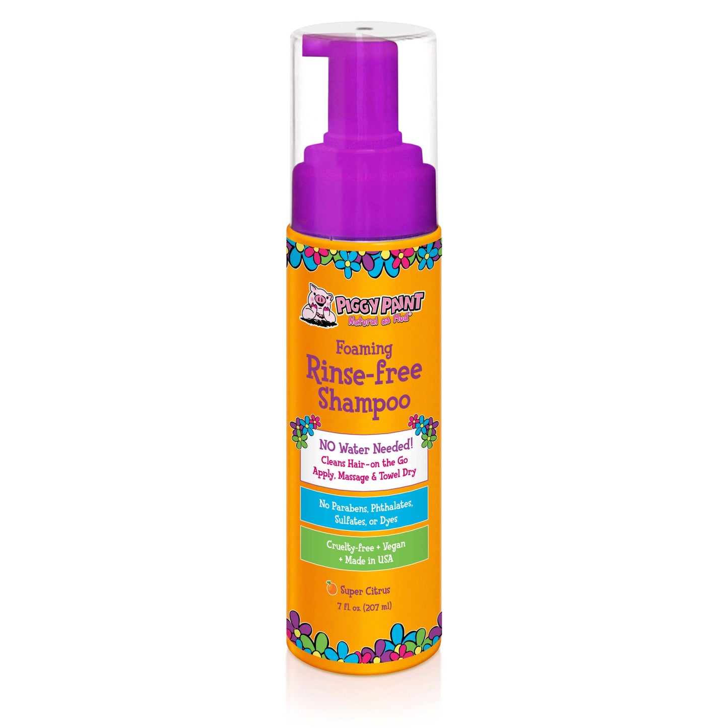 Super Citrus Foaming Rinse Free Shampoo Non-toxic Hair Care