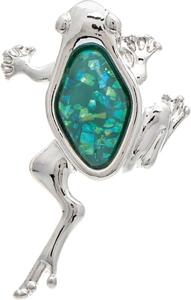 Silver Green Sparkle Frog Earrings