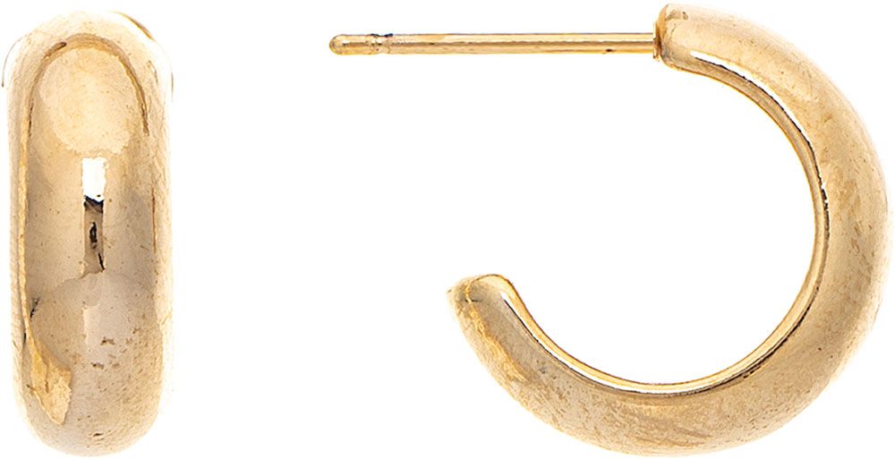 Gold Little 1/2" Hypoallergenic Post Hoop Earring