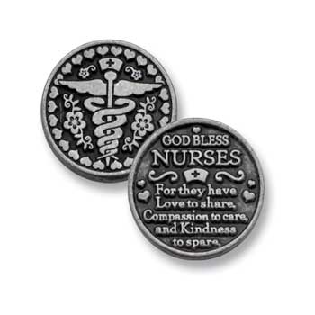 Nurse Pocket Token – “God Bless Nurses” Keepsake