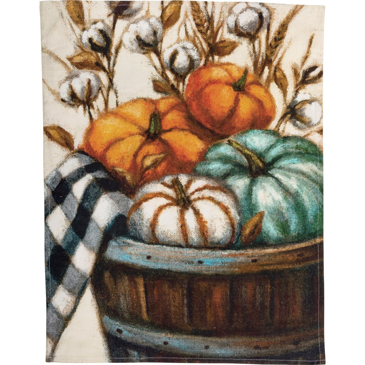 Pumpkin Basket Dishtowel