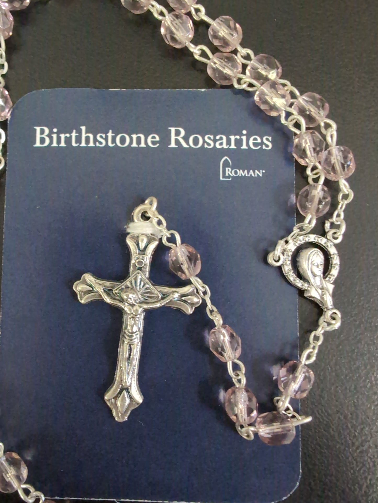 Birthstone Rosary — 17.5" Glass Beads