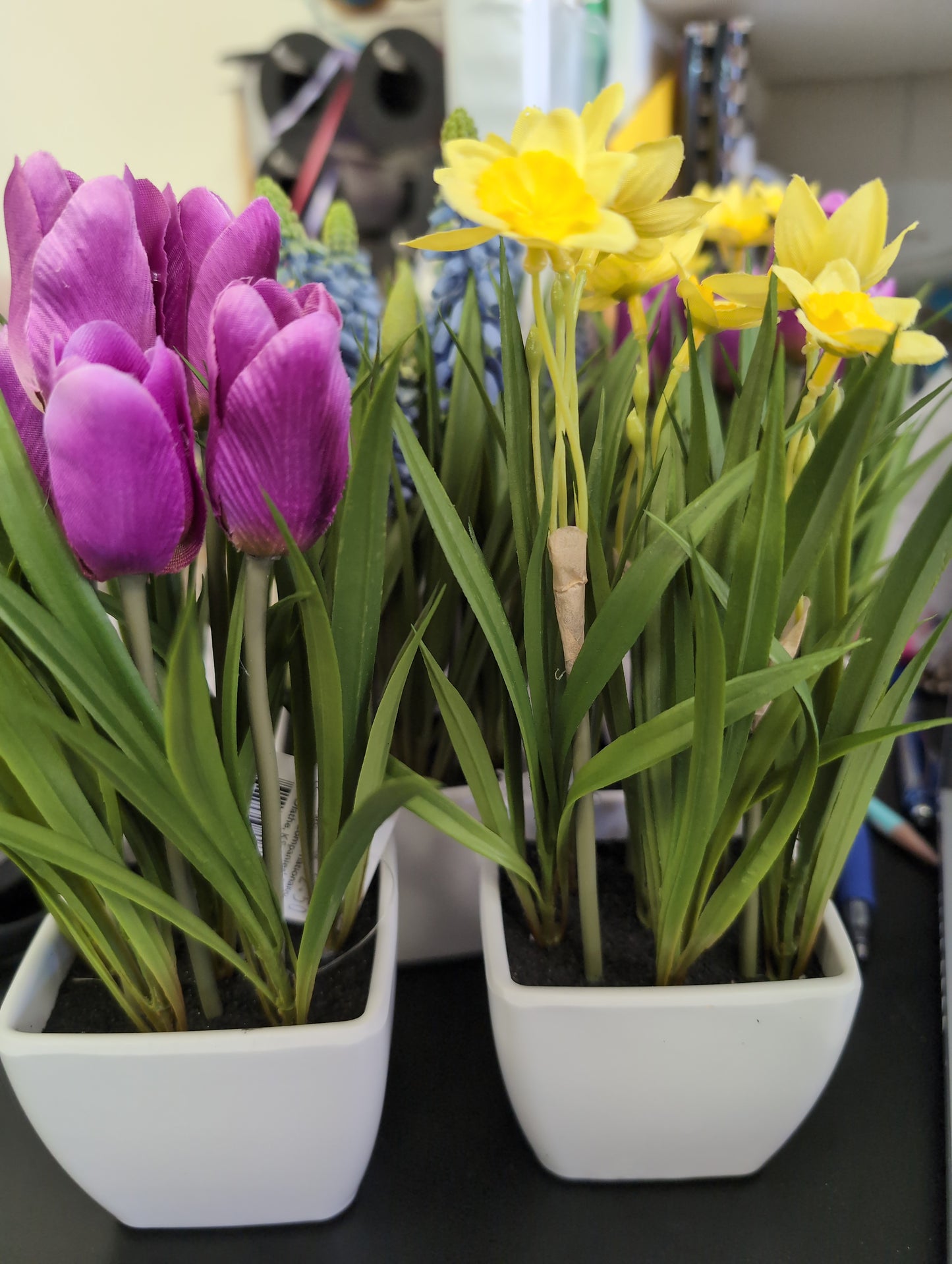 9" Spring Floral Faux Potted Plant — Assorted Styles