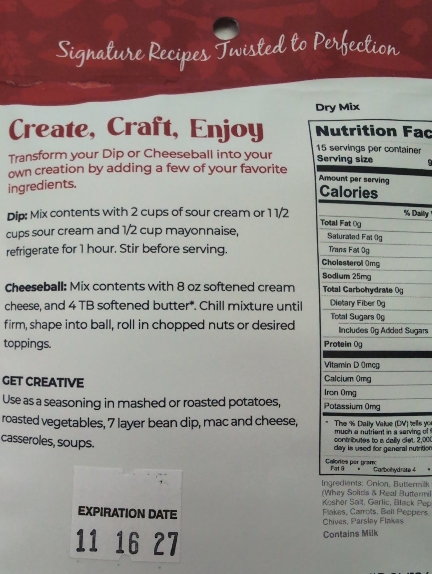 Twisted Pepper Co. Spicy Texas Ranch Dip & Cheeseball Mix