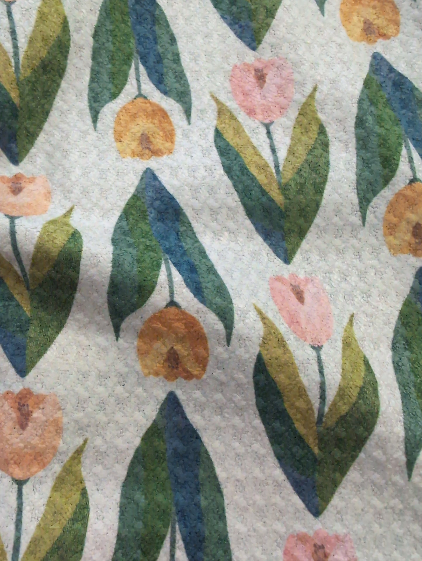 Floral Art Mood Reversible Printed Microfiber Dishtowel