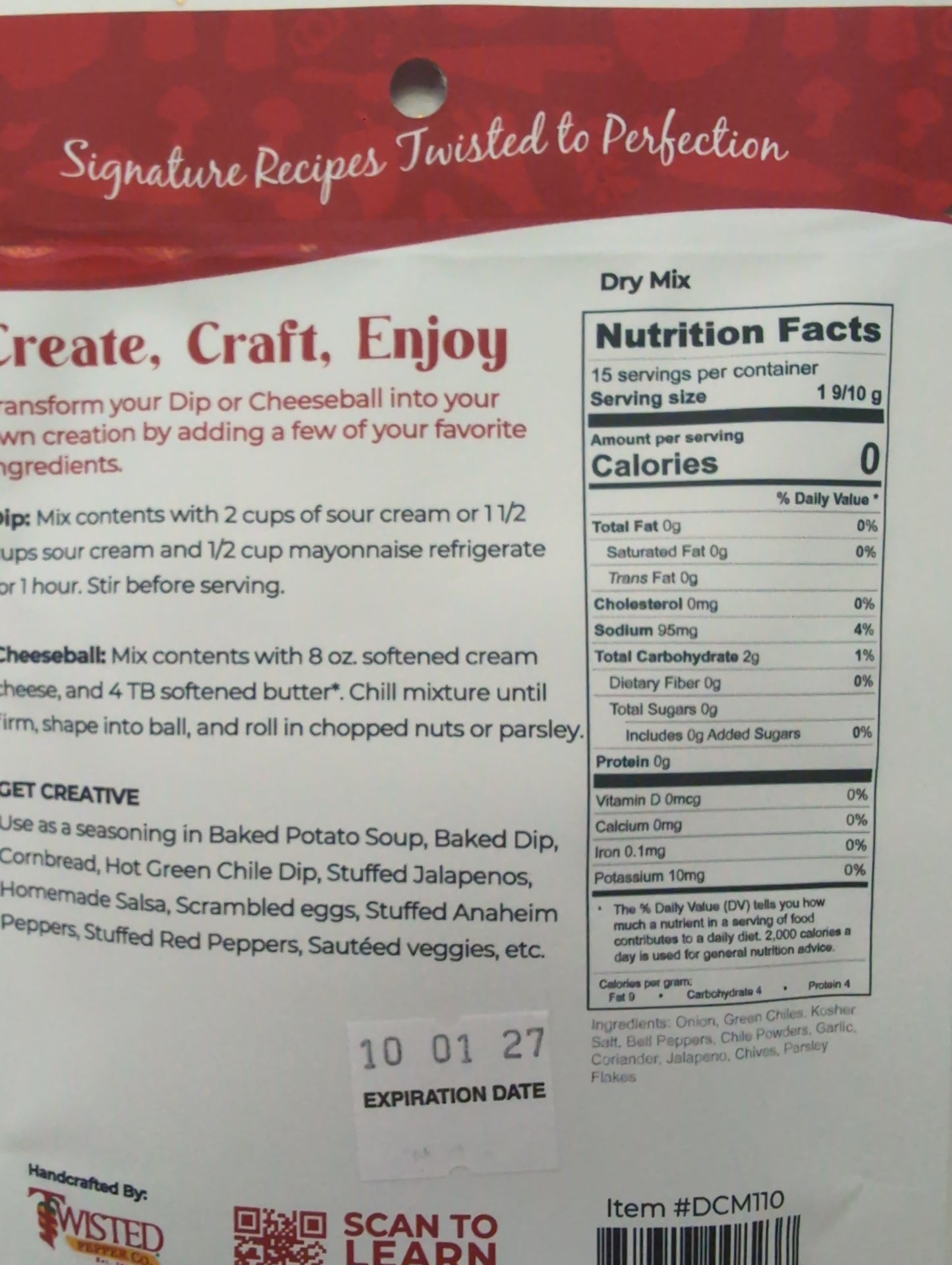 Twisted Pepper Co. Green Chile Dip & Cheeseball Mix