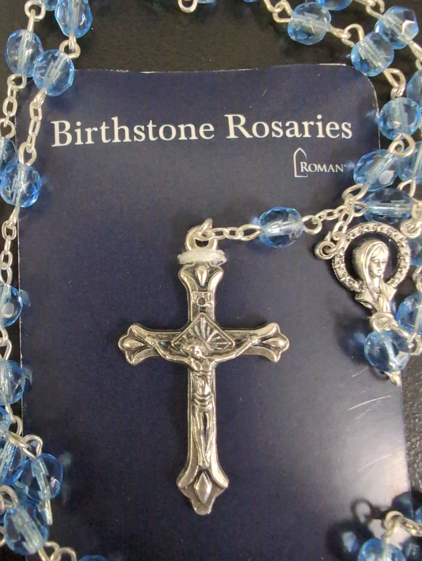 Birthstone Rosary — 17.5" Glass Beads