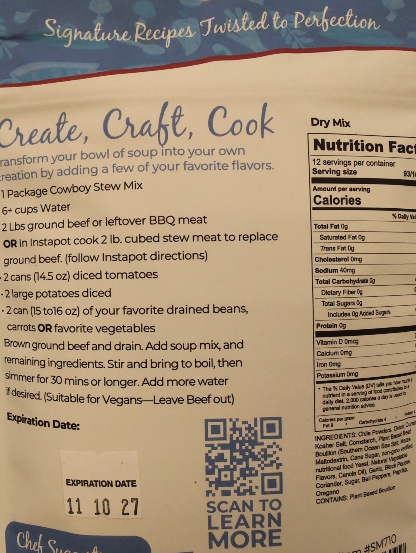 Twisted Pepper Co. Cowboy Stew Mix