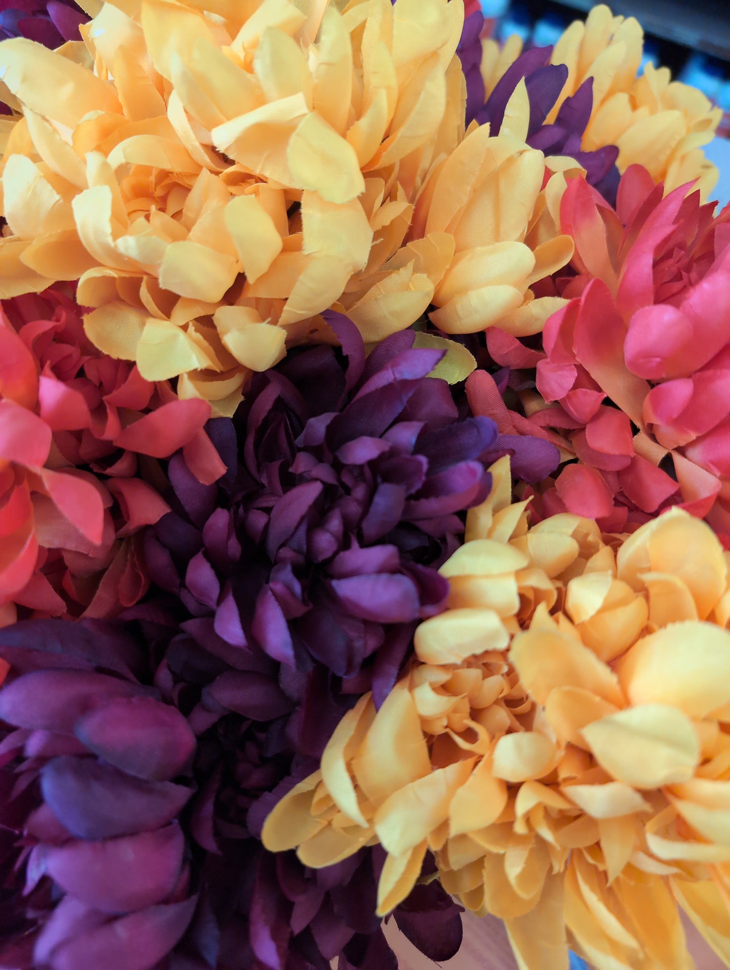 13" Artificial Fall Mum Bush