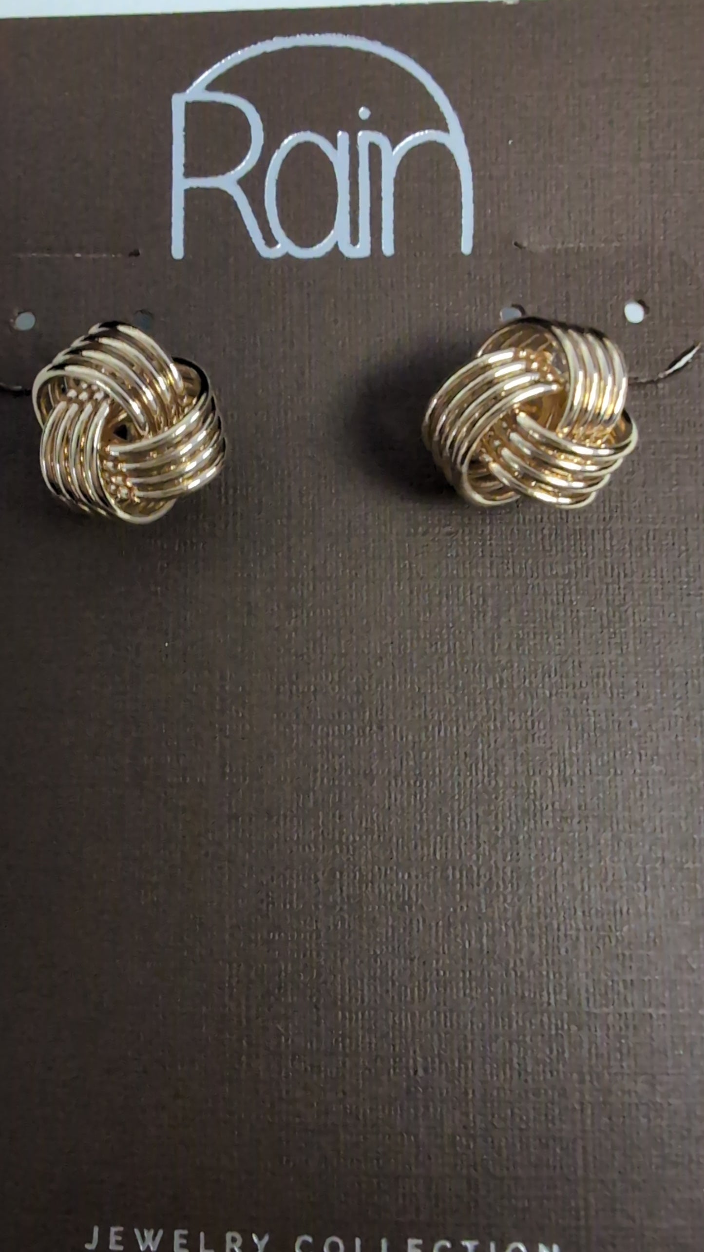 Gold Wire Love Knot post Earrings