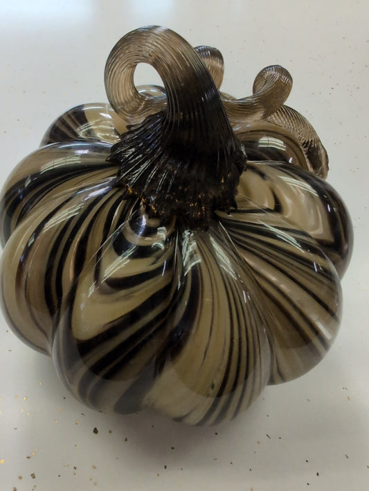 6" Handblown Glass Pumpkin