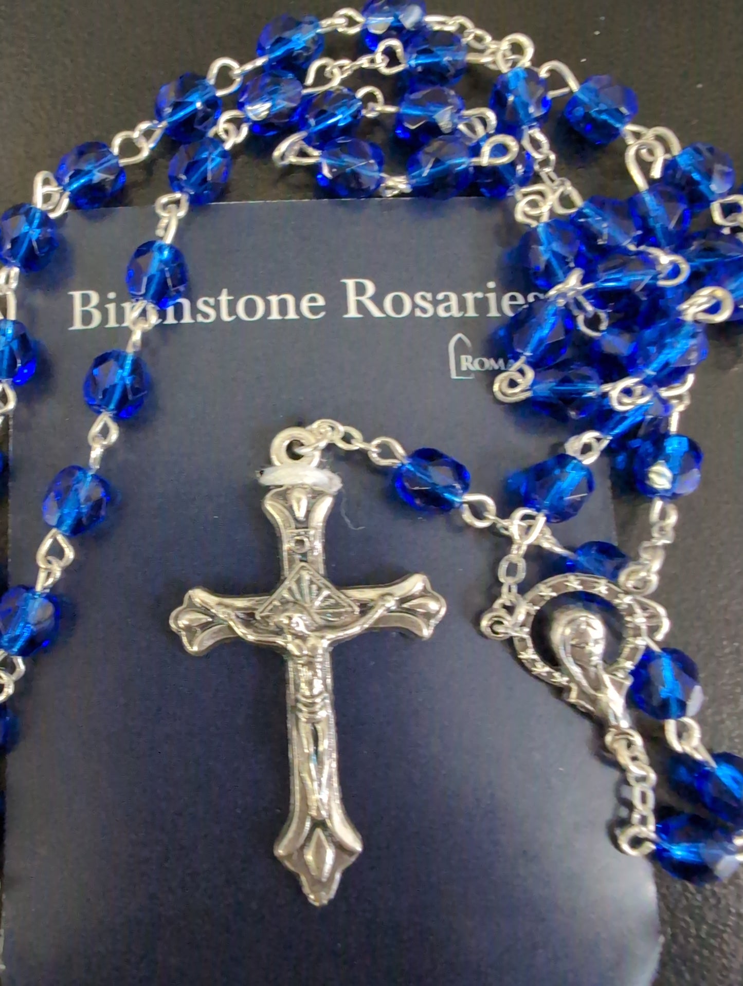 Birthstone Rosary — 17.5" Glass Beads