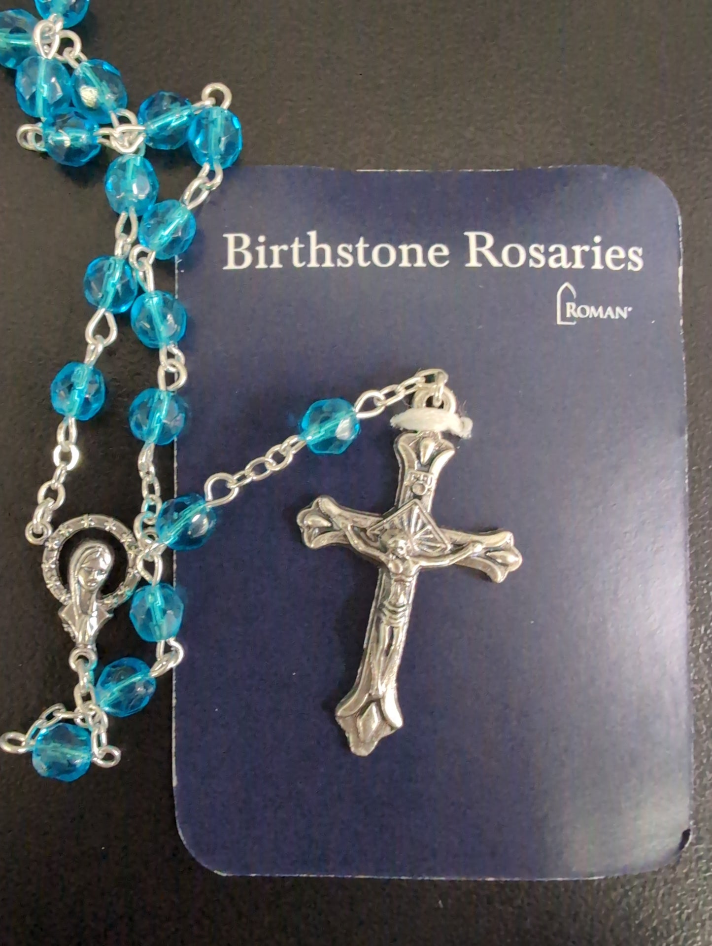 Birthstone Rosary — 17.5" Glass Beads