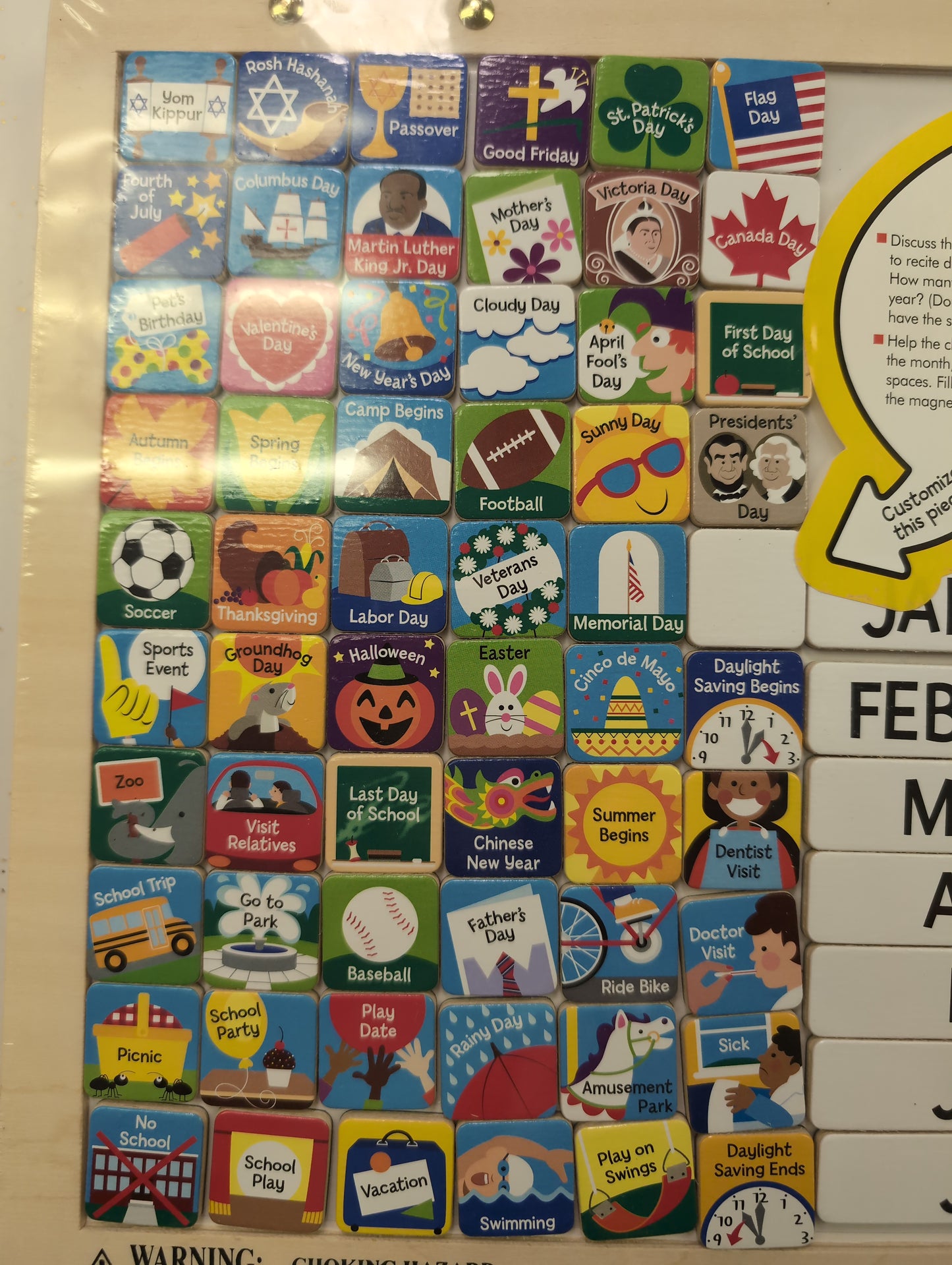 Monthly Magnetic Calendar