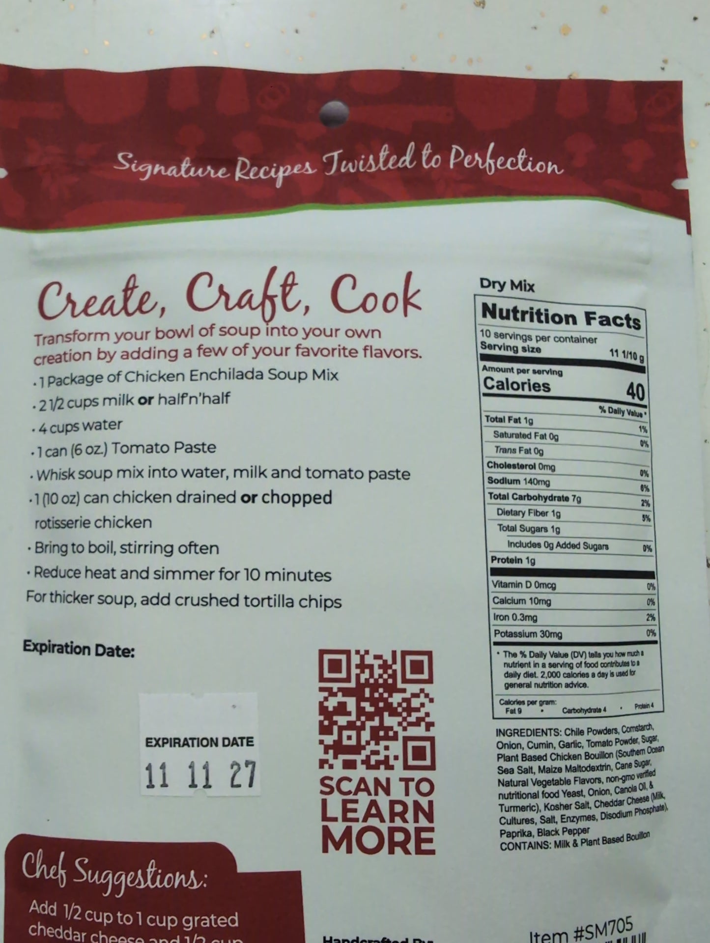 Twisted Pepper Co. Chicken Enchilada Soup Mix