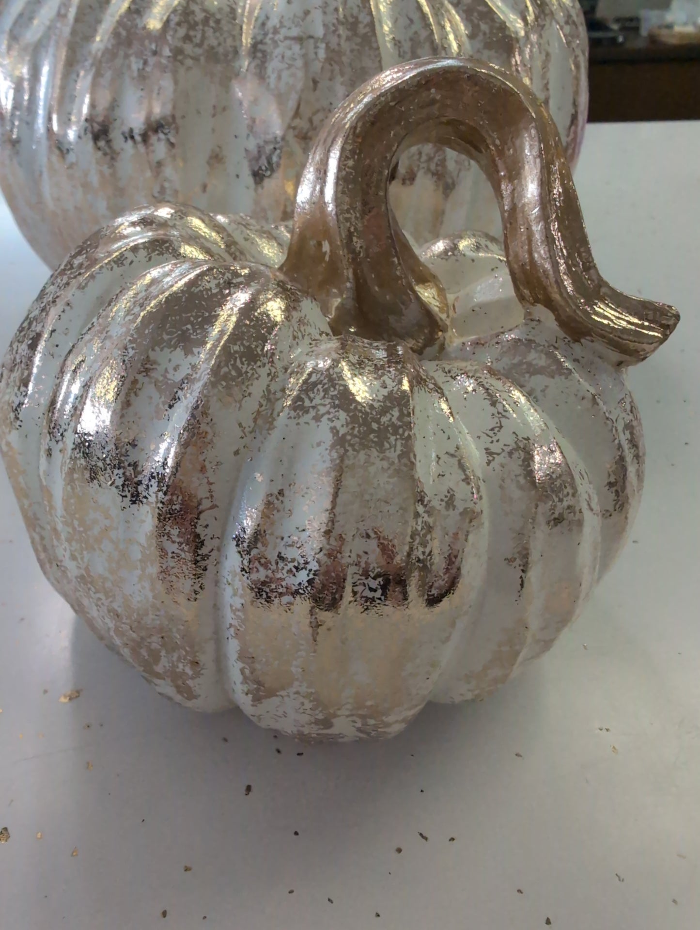 Cream with Gold Harvest Pumpkins