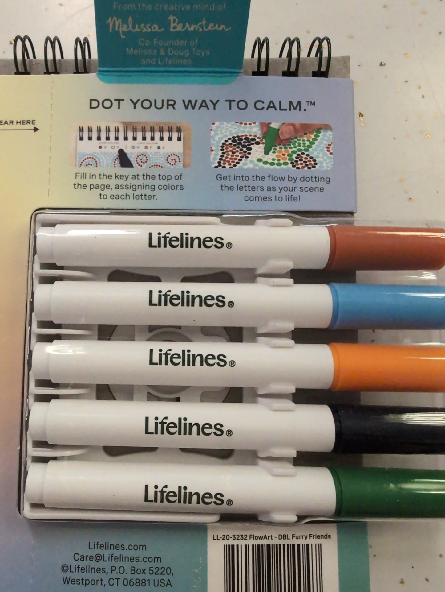 Lifelines FlowArt Mini – Furry Friends Dot-by-Letter Coloring Kit