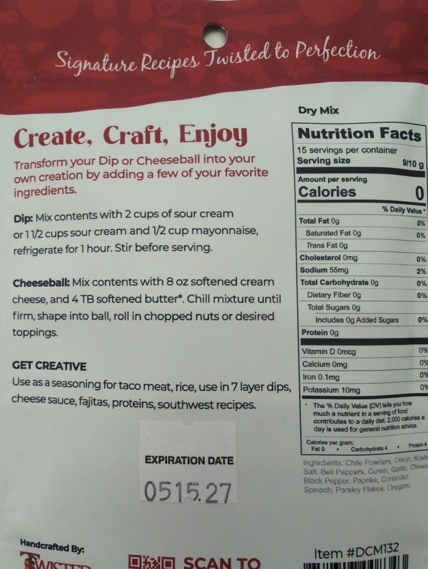 Twisted Pepper Co. Tex-Mex Veggie Dip & Cheeseball Mix