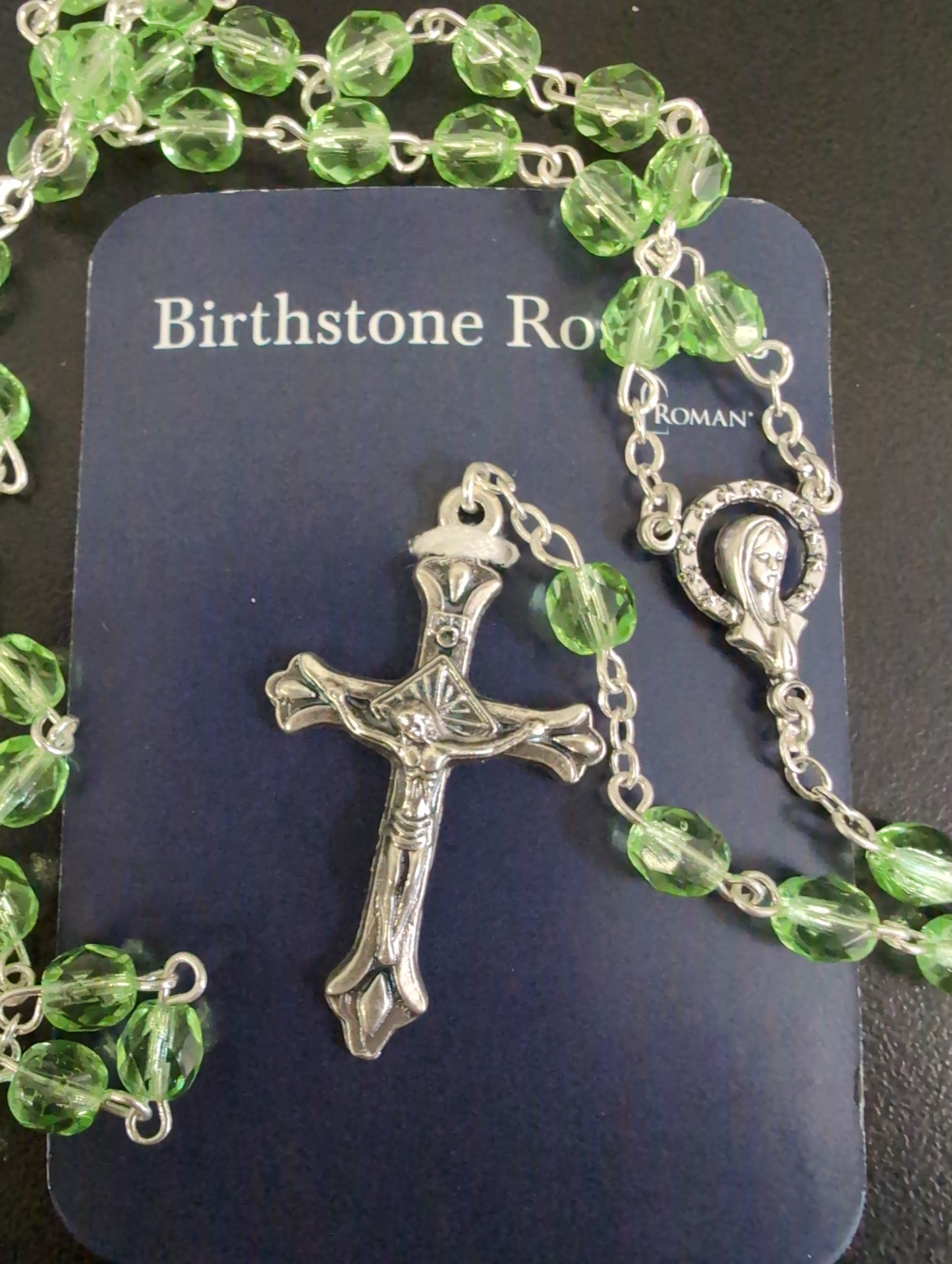 Birthstone Rosary — 17.5" Glass Beads