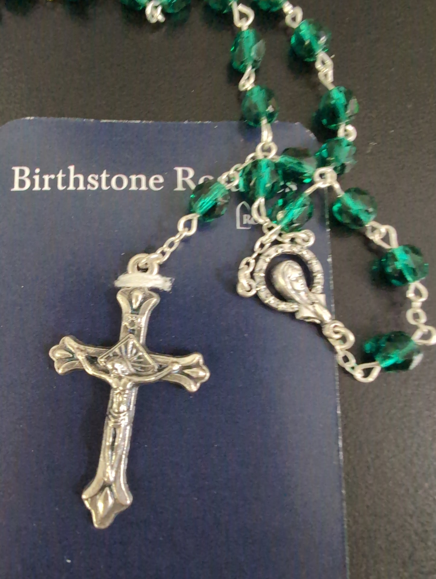 Birthstone Rosary — 17.5" Glass Beads