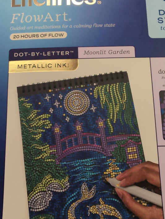 Lifelines FlowArt® Dot-By-Letter – Moonlit Garden Metallic Ink
