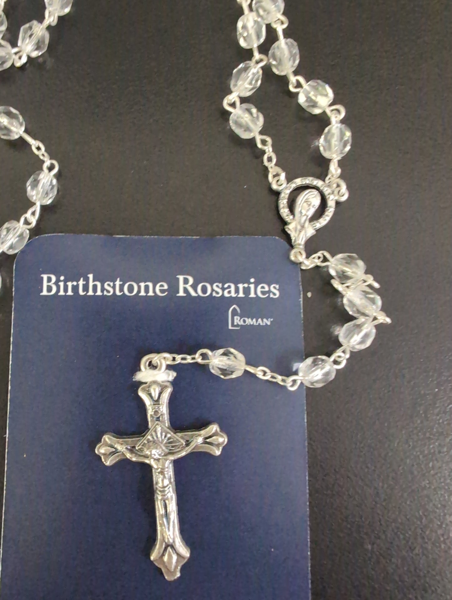 Birthstone Rosary — 17.5" Glass Beads