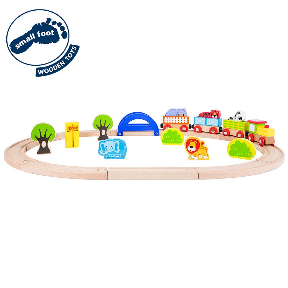 Small Foot Wooden Toy Train - My Zoo