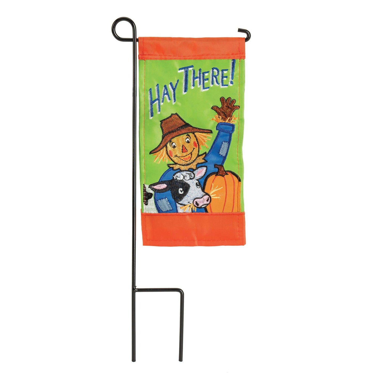 Scarecrow Applique Mini Flag With Stand