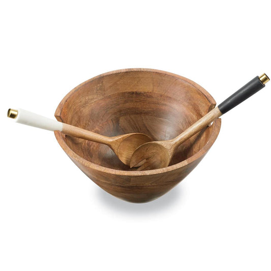 Wood Bowl and Serving Set