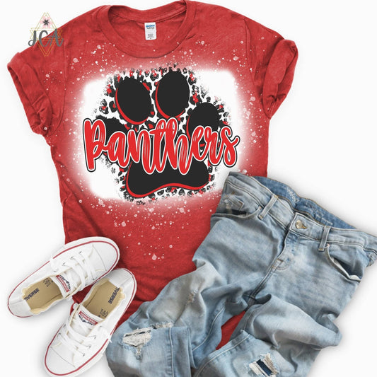 Bleached Panthers Paw Shirt, Panthers School Spirit Shirt