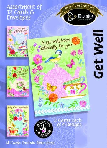 Boxed Cards: Get Well, Tea & Coffee