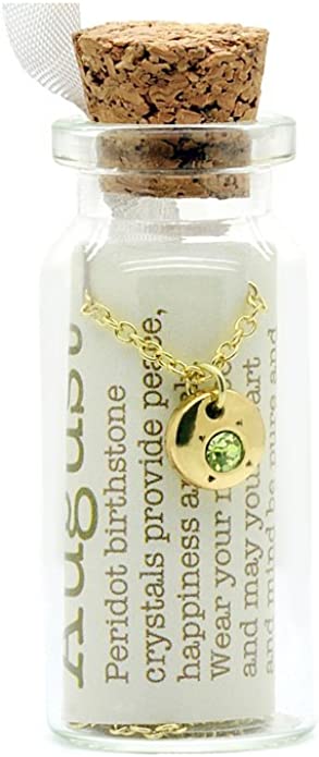 Birthstone Bottle Necklace