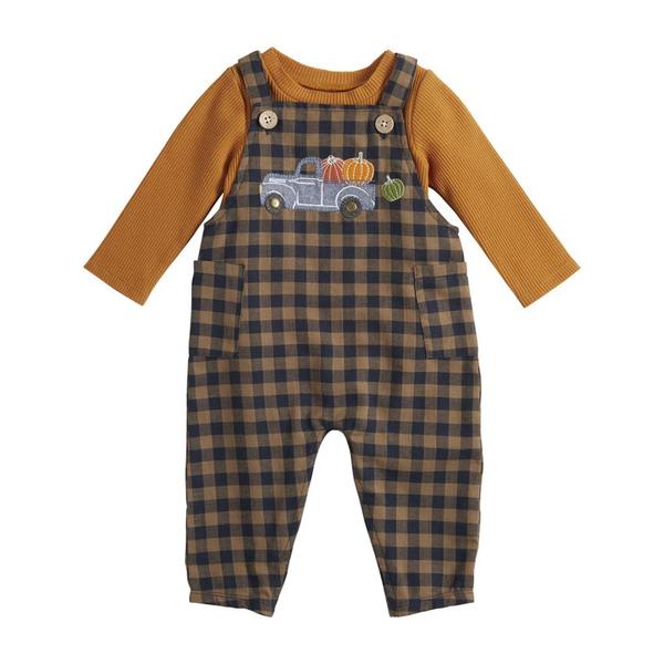 Baby Boy Pumpkin Truck Overall Set