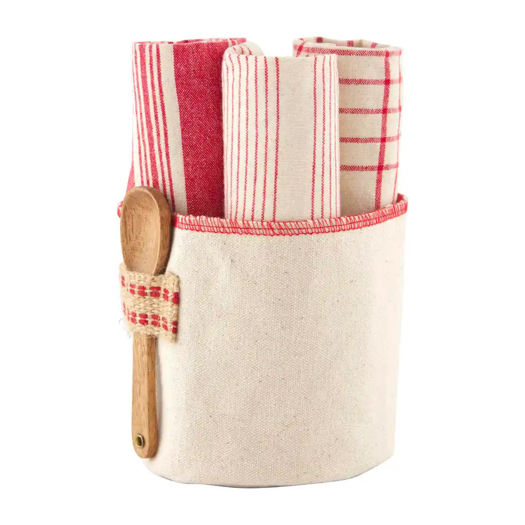 Holiday Towel Bucket Set