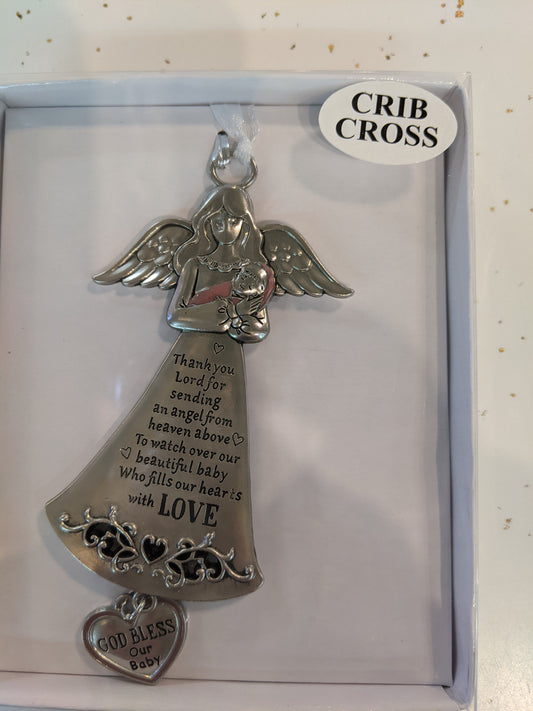 Crib Angel Holding baby girl