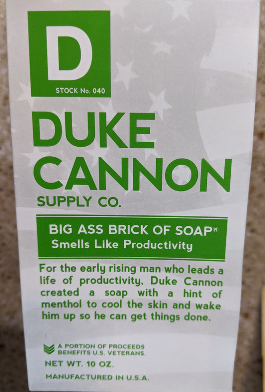 Duke Cannon Big Ass Brick of Soap- Productivity